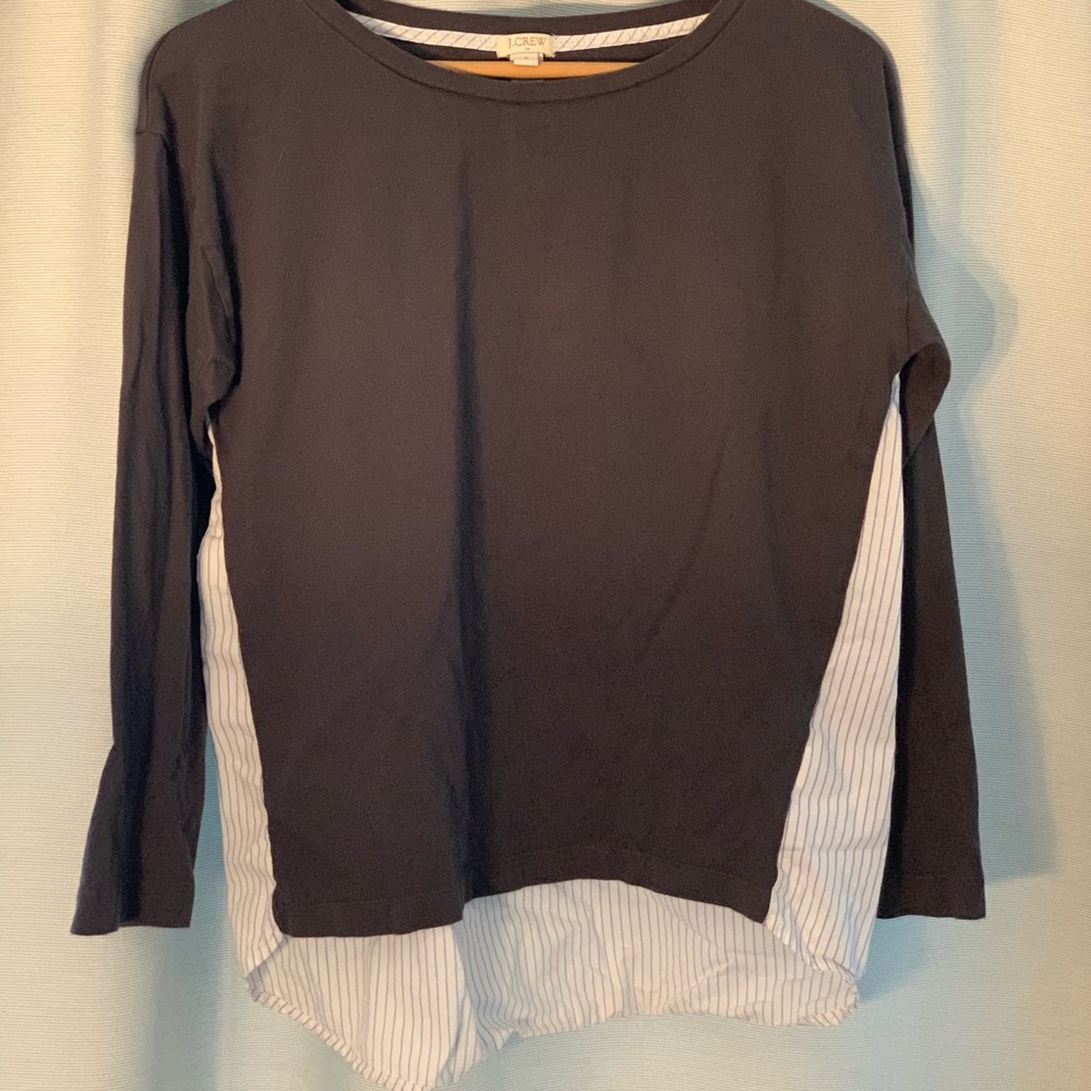 J. Crew Factory mixed media top